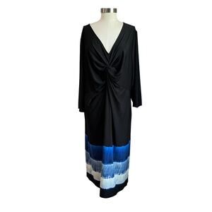 Catherines Plus Size Black Twist-Knot A-Lane Dress 3X, 26/28W